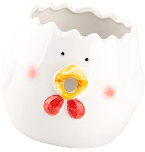 COLLBATH Chic Cartoon Chicken Egg Separator Ceramic Egg Yolk White Separator for Baking and Cooking