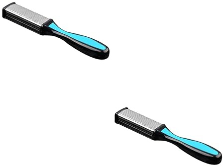 Mikinona 2stücke Dead Skin Remover Edelstahl Fußfeile Dual-sided Pediküre Schaber Für Sanfte Entfernung Von Hornhaut Und Abgestorbener Haut Ergonomisches Design Zufällige Farbe