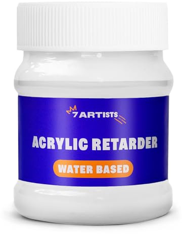 7 Artists Acryl Retarder 230 ml Retarder für Acrylfarben | Acryl Verzögerer auf Wasserbasis für Nass-in-Nass-Malerei | Trocknungsverzögerer für Acrylfarben | Slow Drying Medium