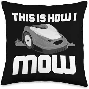 Remote Control Robot Mower Cool Automatic Robotic Lawn Mower Throw Pillow