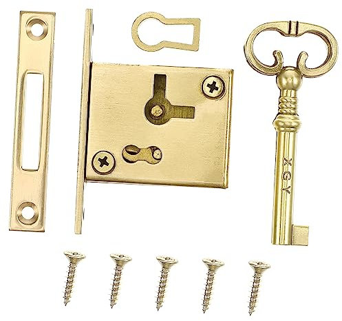 KITANDOVE Cabinet Lock Kupfer Antike Schubladenschlösser Für Möbel Schmuckkästen Und Dokumentenschränke Installieren Und Langlebig Retro-design Für Stilvolle Einrichtung