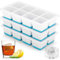 Sinnsally Eiswürfelform Silikon,3er-Pack Eiswürfelformen & Eiswürfelschalen,Eiswürfeln mit Deckel,Eiswürfelform Kugel,Eiskugelform,Eiswürfelbehälter,Silikonform Eiswürfel Form,Ice Cube Tray (Blau)
