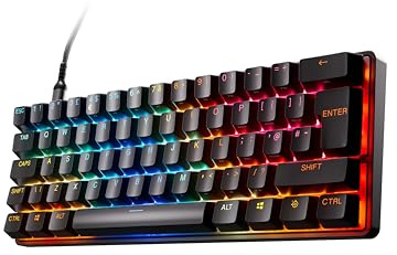 SteelSeries Apex Pro Mini Gen 3 - Gaming Keyboard 60 Percent - Fully Adjustable Hall Effect Switches - Game-Ready Presets - Rapid Trigger, Protection Mode, Rapid Tap/SOCD - English QWERTY