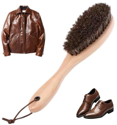 Clothes Brush Lint Remover 9.8 Inch Lint Brushes for Clothes Easy Hanging Horse Brush with Wood Handle Comfortable Grip Felt Hat for Coat Shoes Furniture Cleaning, Brushes For, Cl