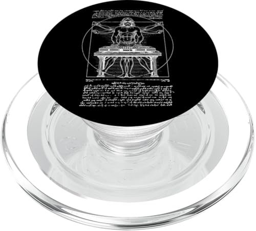 DJ Giradischi Vitruviano Uomo Leonardo Da Vinci Club Music PopSockets PopGrip per MagSafe
