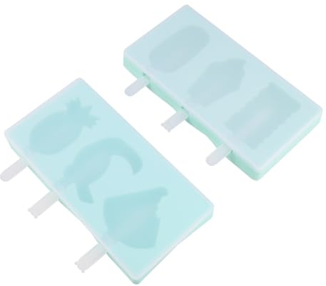 Alipis 2piezas Moldes De Silicona Para Helado Con Tapa Molde Para Paletas Para Hacer Palitos De Helado Casa Para Cocina
