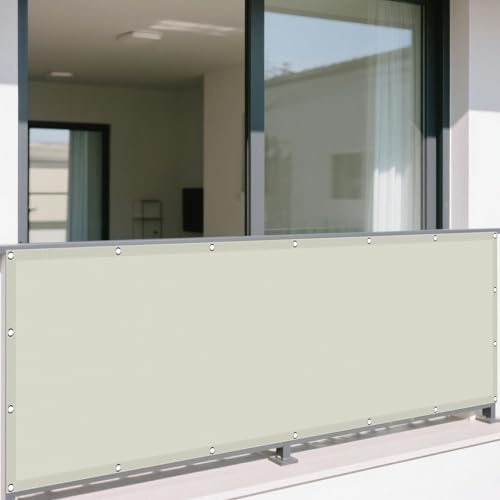 Wasserdicht Sonnensegel 272 x 382 cm Rechteckig Wasserdicht 98% UV Schutz Pergola Garten Balkon Schattentuch Vielen Größen mit Spannseilen für Terrasse Camping, Beige