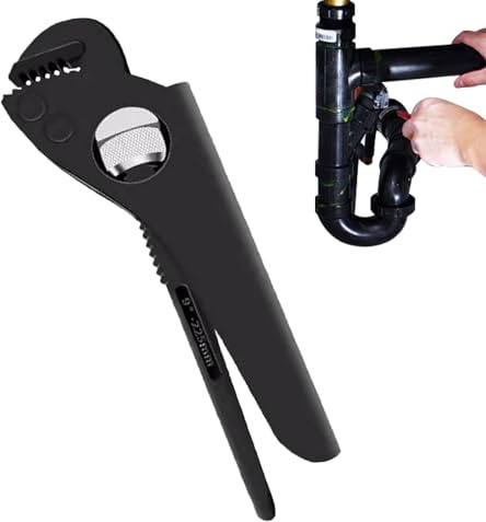 Ahuuen Llave Ajustable Para Tuberías | Tenazas De Fontanería De Acero Al Carbono Para Cañerías - Tenazas Robustas Para Tuercas Calentador Agua Grifo Cocina Baño Inodoro Hogar Garaje Fontanería