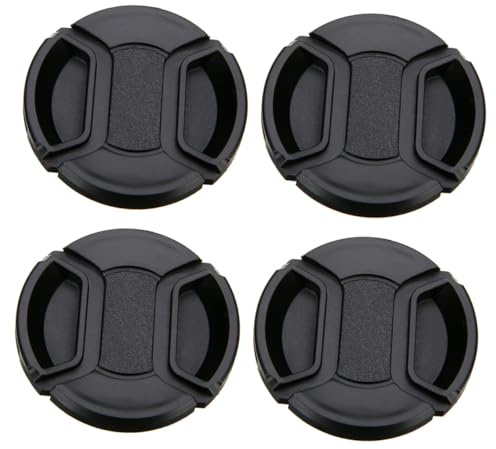 EPIGEIST 4Pcs Camera Lens Covers Professional Dustproof Protectors Lightweight Plastic Lens Caps for DSLR Cameras