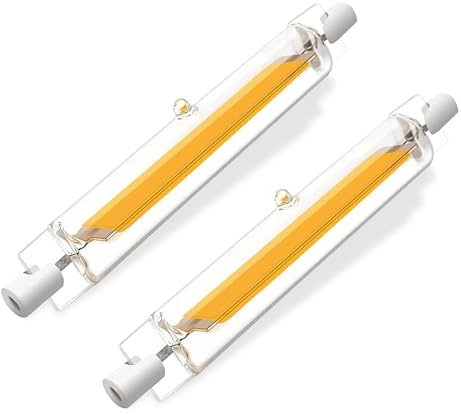 GDYOD R7S LED 78mm Dimmbar,10W LED Ersatz für 100W Halogen Leuchtmittel,Stab Warmweiß 3000K 1000LM,Kein Flackern,360°Abstrahlwinkel, AC/DC 220-240V,2er Pack