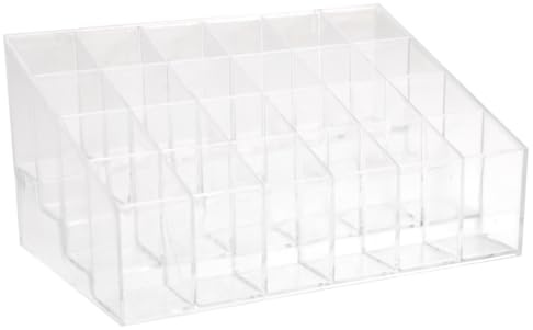 Healifty Organizer per in Acrilico Trasparente Slot Supporto per Esposizione e Conservazione Cosmetici per Trucco Mascara e Pennelli Design Compatto e Resistente Uso Professionale e