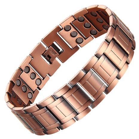 MagEnergy Kupferarmband für Herren, verstellbar mit Einstellwerkzeug