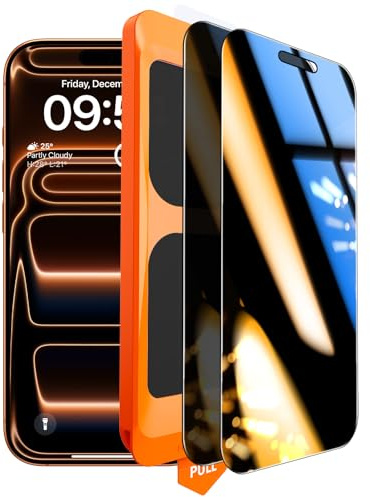 TOCOL für iPhone 17 Pro für Panzerglas Sichtschutz, Einfache Montage | Full Screen, 25° Anti-Spy, 9H Militärschutz Stoßfest Kratzfest Haltbarkeit, Anti-Fingerabdruck, Kompatibel mit Hülle, 2 Stück
