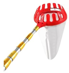 Compatibile con Gli Utensili manuali da Giardino Professionali addensati ad Alta Quota Regolabili for la Raccolta di Frutta in Acciaio Inossidabile for Uso Domestico(Yellow Pole Red)