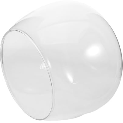 Toyvian Vaso in Vetro Trasparente Rotondo per Piante Acquatiche come Ninfea e Bonsai, Facile da Pulire per Interno e Tavolo Design Elegante e Moderno