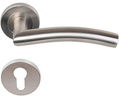 Paire de Poignées KLOSE besser sur Rosaces Elsa vague Inox 304 - +1 Paire de rosaces cylindre