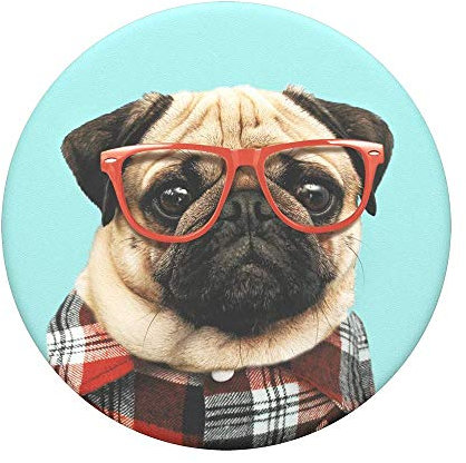 PopSockets PopGrip - Soporte y Agarre para Teléfonos Móviles y Tabletas con un Top Intercambiable - Studious Stu