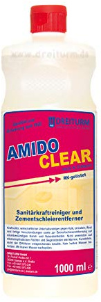 Dreiturm Amidoclear Sanitär-Kraftreiniger/Zementschleierentferner 1 L Badreiniger WC-Reiniger Toilettenreiniger