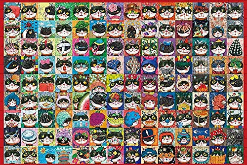 Adult Jigsaw Puzzle 6000 Pieces Adult Jigsaw Puzzle 6000 Pieces Children's Large Puzzle Game Decompression Toy (Crazy cat)