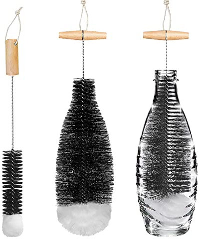 Flaschenbürste Sodastream Glasflaschen, 2 Stück Flaschenbürste Sodastream Kratzerfreie & Schonende Flaschenreiniger Glaskaraffe 0.6 Liter, Sodaflaschen, Babyflaschen, Trinkflaschen