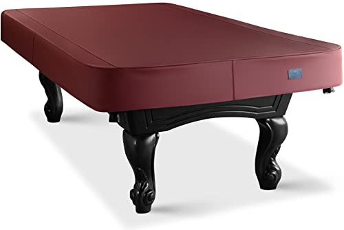 BEARCOVER Heavy Duty Leatherette Billiard Pool Table Cover, Waterproof & Tearproof Cover for Pool Table 7/8/9FT (10 Colors Available) (7 Feet/Bordeaux red)