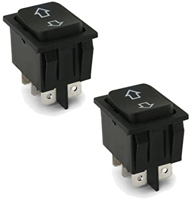Deviatore Bipolare a Bilanciere Leva per Auto, Moto, Paranchi con Ritorno DPCO 15A 250V Contatti Faston 6.3mm 35A 12V (2)