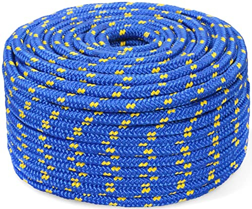 Abio Polypropylen Seil 14mm 20m blau Polypropylenseil Outdoor Tauwerk PP Flechtleine Textilseil Leine Nylonschnur Schnur Festmacher Rope Kunststoffseil Polyseil geflochten Rope 14mm 20m
