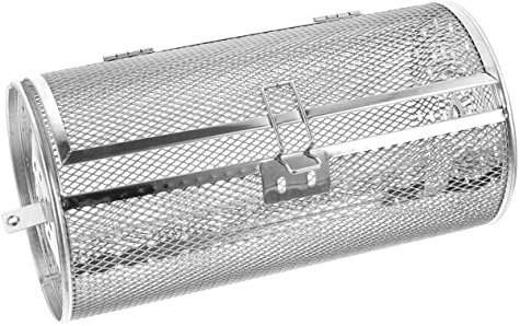 YARNOW Edelstahl Rollender Grillkorb Drehspieß Ofenkorb Für Backofen Und Airfryer Mit Rostfreiem Grillgitter Vielseitiger Gemüse Und Fleischbräterkorb Für Gleichmäßiges Rösten