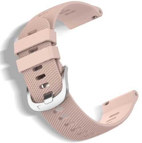 CeiBand Klockarmband i silikon, 18 mm, 20 mm, boettbredd, mjuka sportarmband för män och kvinnor (18 mm, ljusrosa)