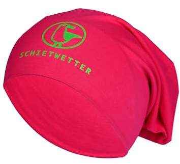 SCHIETWETTER Unisex Erw. Leichte Beanie Mütze Möwe, Übergangsmütze, dünne Kopfbedeckung, Logo-Print, Stretch, warm, einfarbig