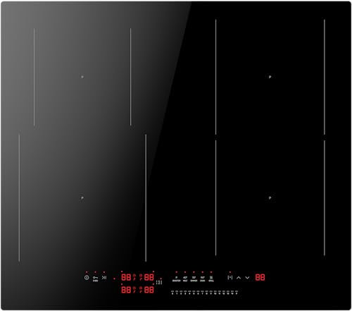 Amica KMI 772 660 C Autarkes Induktionskochfeld / 60 cm breit / 14 Leistungsstufen/Boosterfunktion/Pausefunktion/Kindersicherung/Rahmenlos/schwarz