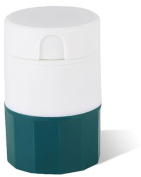 dijiusidy Kunststoff-Pillenteiler, 4-lagiger Wasserbecher, V-Form, Schlitz, Verstellbarer Tablettenteiler, Haushalt, Büro, Mühle, Schleifwerkzeug, Grün