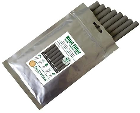 Wood-Repair Holzfüller Thermelt Knot Filler 150mm / 8 Stangen elastisch, haltbar und UV-stabil (Grau-Braun)