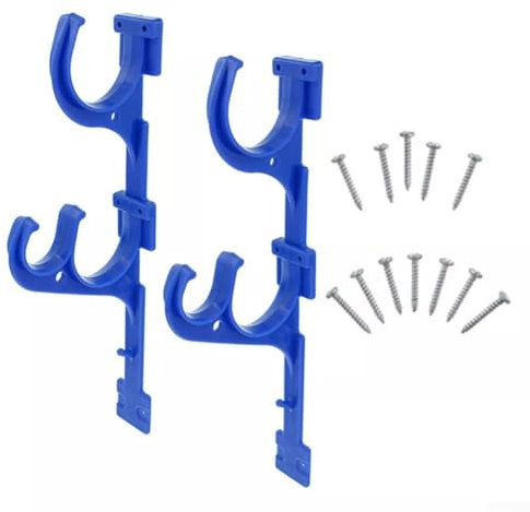 Getdoublerich Pool Zaun Haken Set, platzsparende Halterung für Schwimmbad für Stangen, Laubkescher, Gartengeräte