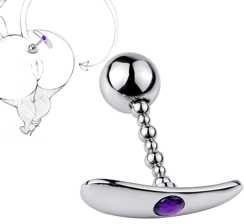 Bolas Anales de Acero Inoxidable Juego de Plug Anales Pero Plug con Base en T Bolas de Amor Escondidas Extra Grandes Entrenador Anal Masaje Masturbador Juguetes Anales para Hombres Mujeres Parejas