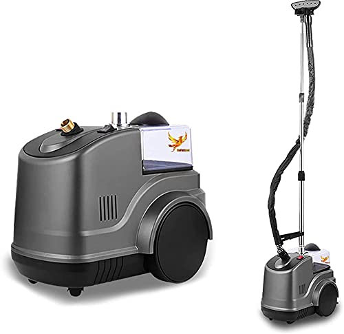 ERSINIAN Vaporizador De Ropa Vertical 2000W Vaporizador De Ropa Profesional Resistente para Comercial, Plancha De Vapor De Mano para Ropa para El Hogar Eliminación Rápida De Arrugas 45S,Gris