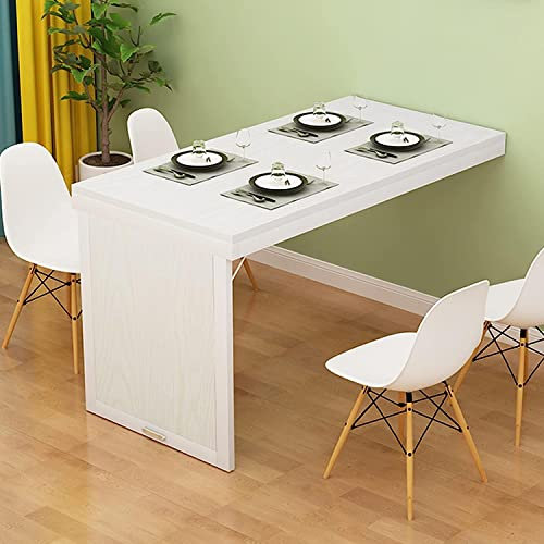Klappbarer Esstisch für kleine Räume, wandelbarer Schreibtisch für Büro, Schlafzimmer und Küche, MDF-Wandtisch, Computertisch, Schwarz und Weiß, 90 x 40 cm