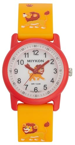 Miykon Kids Watches for Boys and Girls - Educational Gift for Kids Aged 3-15, Toddlers, Preschoolers, and Children - Easy to Read Analog Watch, Soft Resin Band, Japan Quartz, 100M Water Resistant