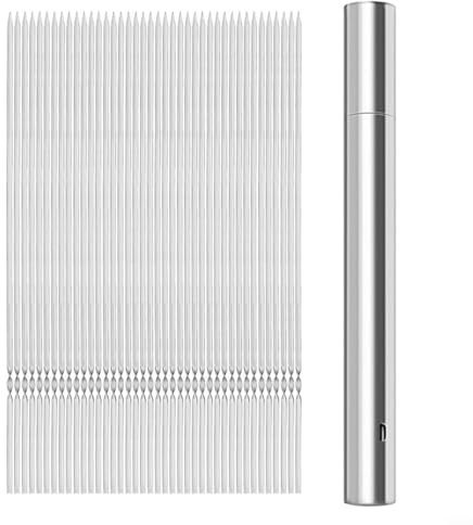 Puupaa Brochetas de metal para barbacoa, acero inoxidable, diseño plano reutilizable para parrilla, horno y barbacoa incluso cocinar (40 piezas)