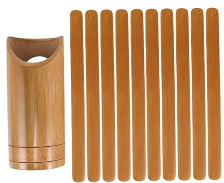 YARNOW Palos de Juego de Adivinación 1 Juego de Bambú con Cubo