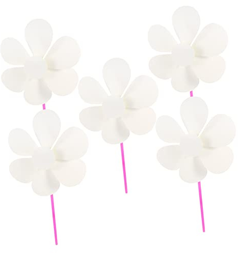 SUPVOX 5pcs Painting Windmill Material Package Blank Diy Pinwheels for Boys and Girls Paper Pinwheels for Graffiti for Outdoor Activities Boys and Girls Party Favors