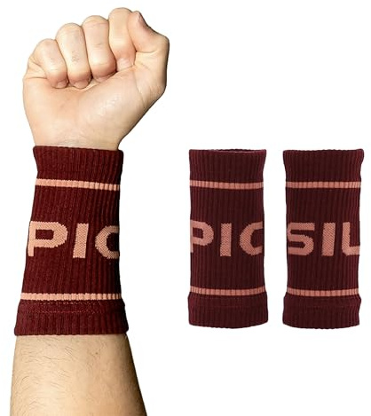 PICSIL Poignets Coton, Absorbants & Respirants | Poignets longs en coton absorbant : maintien élastique, confortable et anti‑transpiration. Pour cross‑training et fitness.