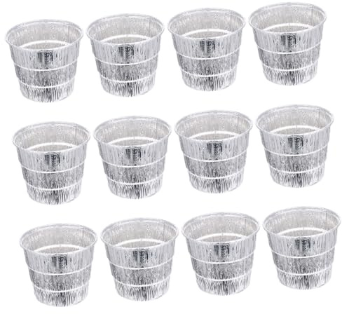 iplusmile Revestimiento De Lámina Galvanizada para Cubo De Grasa, 12 Piezas para Barbacoa Al Aire Libre, Papel De Aluminio Desechable para Bandeja De Goteo, Uso Doméstico y Camping