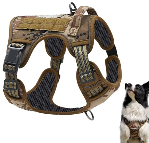 Mihauuke Pettorina Vest per Cani,Imbracatura Antistrappo da Addestramento - Per Animali Per Cani Di Media Taglia Escursionismo Campeggio Ricerca Quotidiano All'Aperto