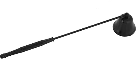 Ausla Éteigneur de Bougie, Coupe-mèche en Acier Inoxydable avec Couvercle en Forme de Cloche pour la Décoration de la Maison, Extincteur à Manche Long de 8,1 Pouces en 4 Couleurs Noir Argent or Rose
