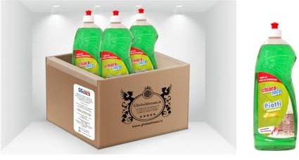 CHIARO LUCE Detergente Piatti Concentrato al Limone, Liquido Ecologico con Probiotici, 1100 ml, Sgrassante Universale per Cucina (Confezione da 3)