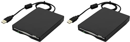 Padivine 2X USB Disketten Laufwerk 3,5 USB Externes Disketten Laufwerk Tragbares 1,44 MB FDD USB Laufwerk Stecker und für PC XP