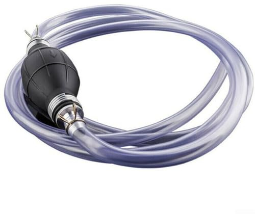 Auto-Öl-Transfer-Handpumpe für Diesel und Getriebeöl mit 2 Meter Schlauch und Aluminiumdüse für Rasenmäher, Aquarium und Regenablauf
