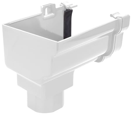 Kayflow Ogee 120mm Gutter Stopend Outlet (Left) - White