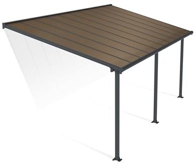 Canopia by Palram Pergola Olympia 18.3m² en Aluminium Et Polycarbonate, Moderne & Élégante, pour Couvrir Une Terrasse Toute L’année (Gris)